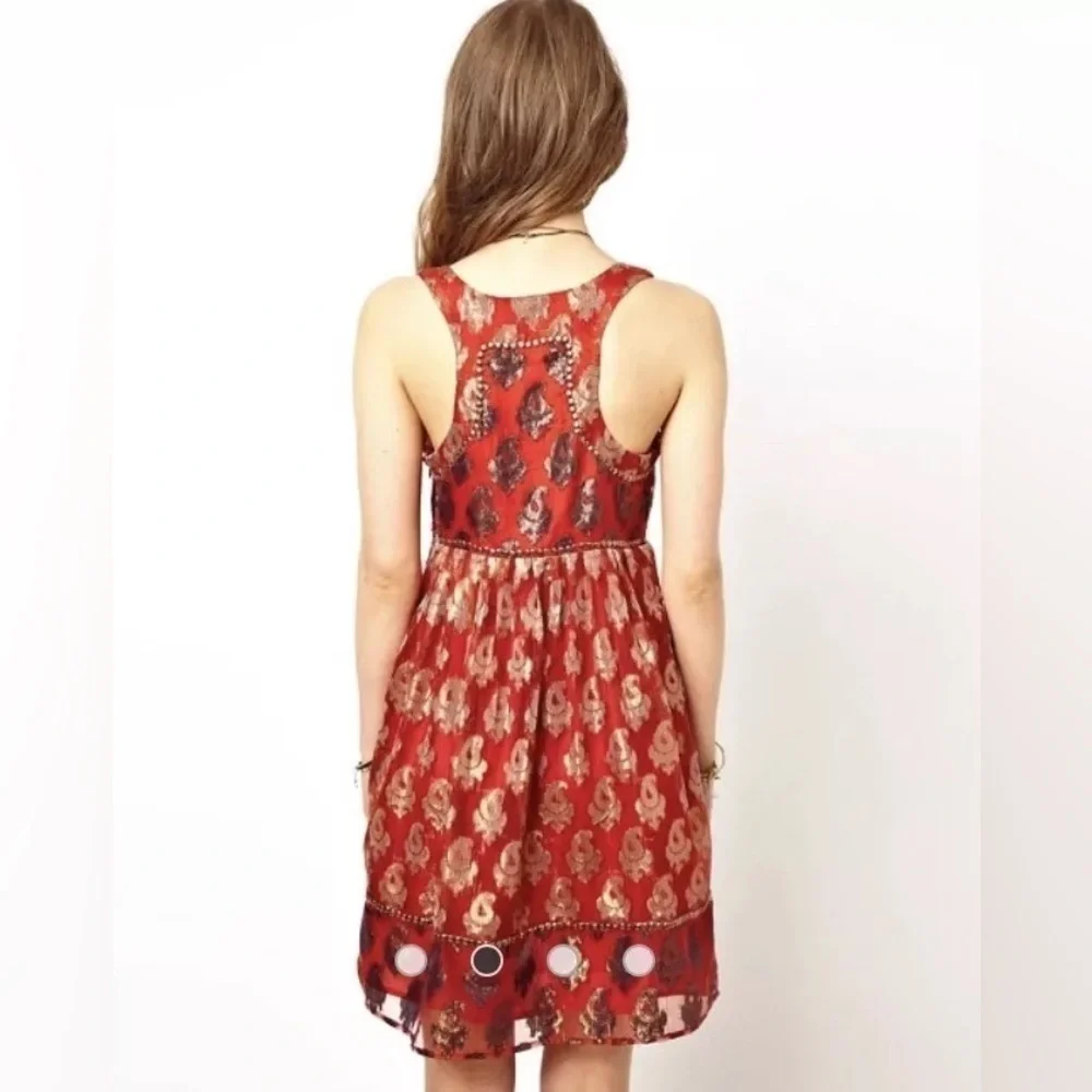 FREE PEOPLE | Metallic Embellished Dress
